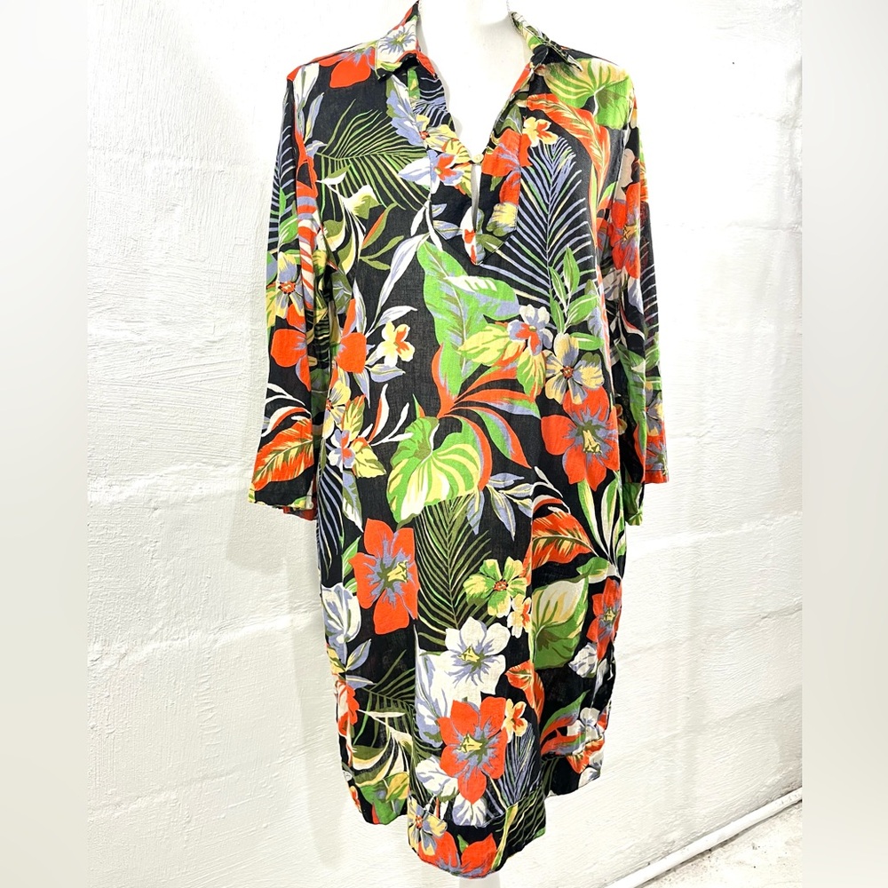 C&C CALIFORNIA FLORAL DRESS SWIM COVER UP (700)